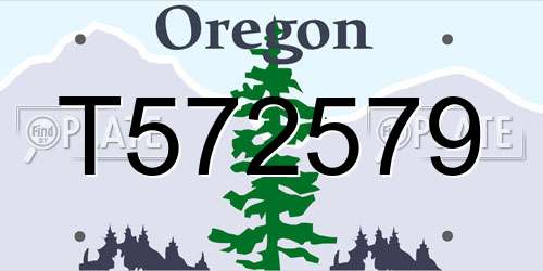 T572579 Oregon License Plate