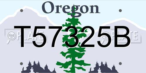 T57325B Oregon License Plate