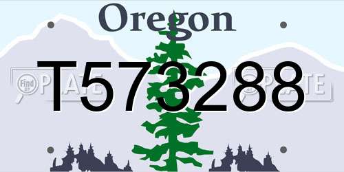 T573288 Oregon License Plate