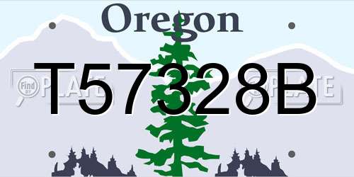 T57328B Oregon License Plate