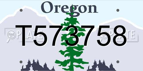 T573758 Oregon License Plate
