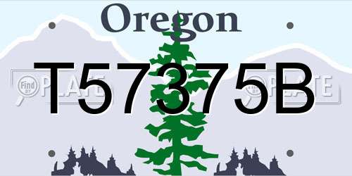 T57375B Oregon License Plate