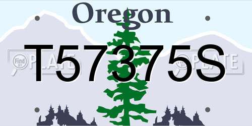 T57375S Oregon License Plate