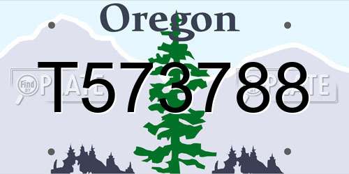 T573788 Oregon License Plate