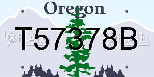 T57378B Oregon License Plate