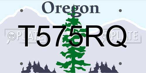 T575RQ Oregon License Plate