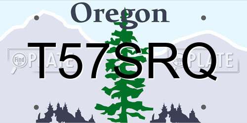 T57SRQ Oregon License Plate