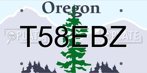 T58EBZ Oregon License Plate