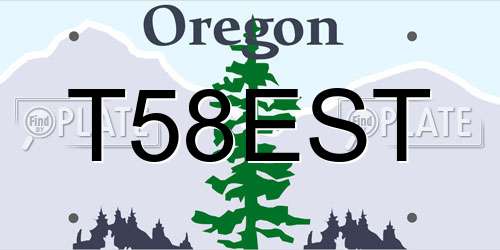 T58EST Oregon License Plate