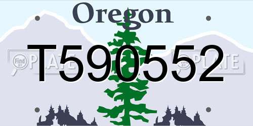 T590552 Oregon License Plate