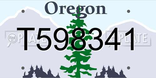 T598341 Oregon License Plate