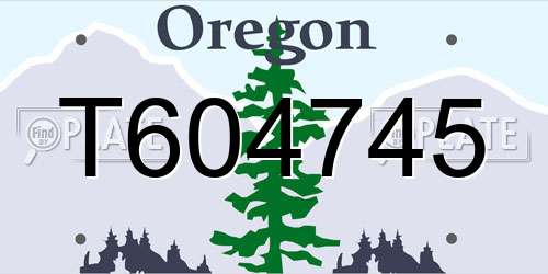 T604745 Oregon License Plate