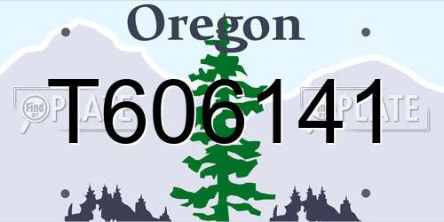 T606141 Oregon License Plate