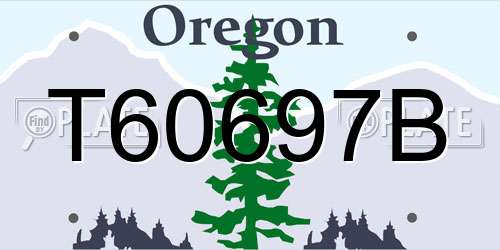T60697B Oregon License Plate