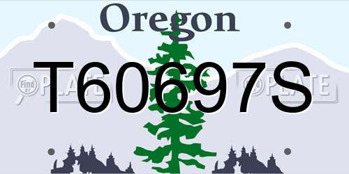 T60697S Oregon License Plate