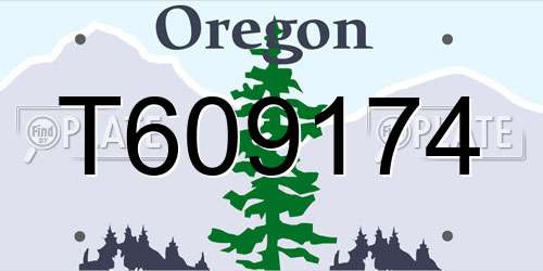 T609174 Oregon License Plate