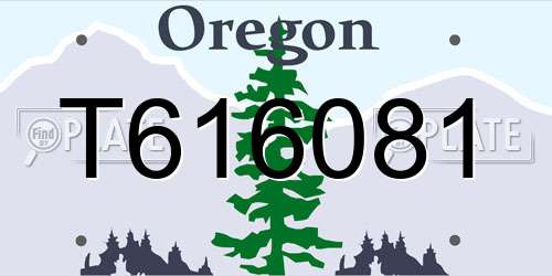 T616081 Oregon License Plate