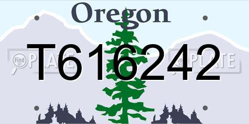 T616242 Oregon License Plate