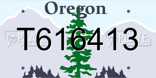 T616413 Oregon License Plate