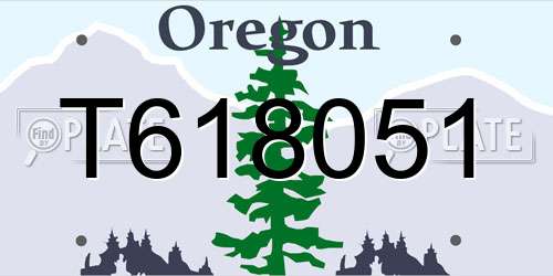 T618051 Oregon License Plate