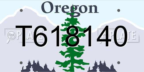 T618140 Oregon License Plate