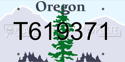 T619371 Oregon License Plate