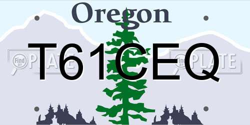 T61CEQ Oregon License Plate