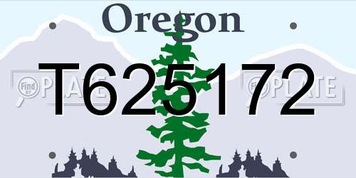 T625172 Oregon License Plate