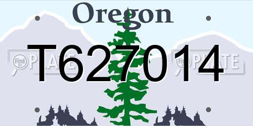 T627014 Oregon License Plate