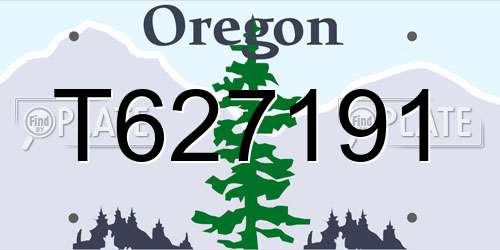 T627191 Oregon License Plate