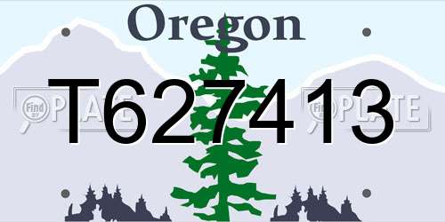 T627413 Oregon License Plate