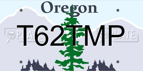 T62TMP Oregon License Plate