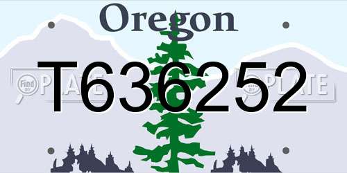 T636252 Oregon License Plate