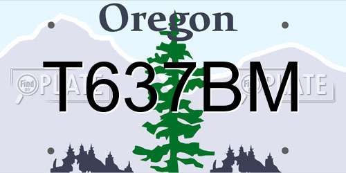 T637BM Oregon License Plate