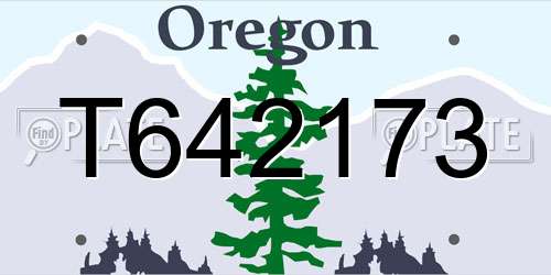 T642173 Oregon License Plate