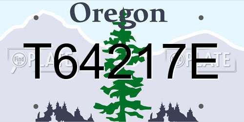 T64217E Oregon License Plate