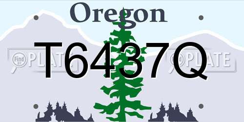 T6437Q Oregon License Plate