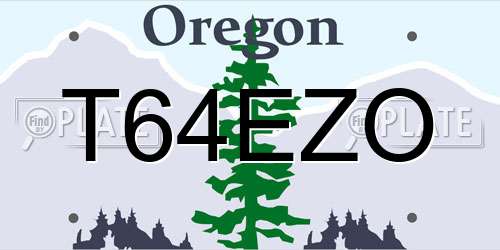 T64EZO Oregon License Plate
