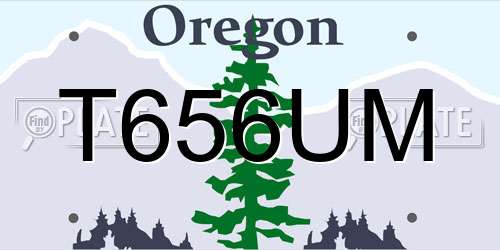T656UM Oregon License Plate