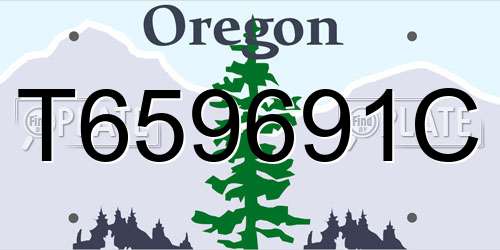 T659691C Oregon License Plate