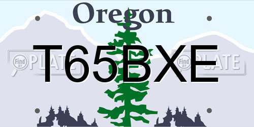 T65BXE Oregon License Plate