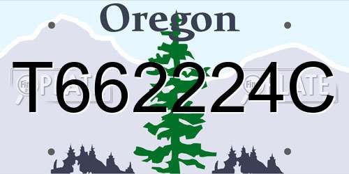 T662224C Oregon License Plate