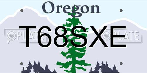 T68SXE Oregon License Plate