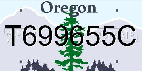 T699655C Oregon License Plate