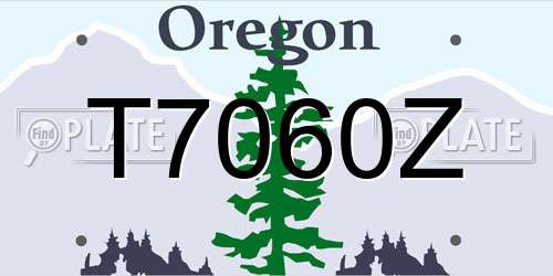 T7060Z Oregon License Plate