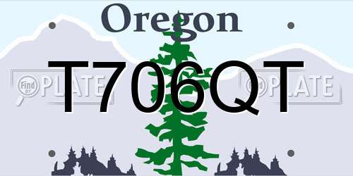 T706QT Oregon License Plate