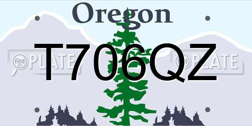 T706QZ Oregon License Plate