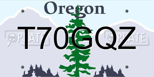T70GQZ Oregon License Plate