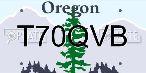 T70QVB Oregon License Plate