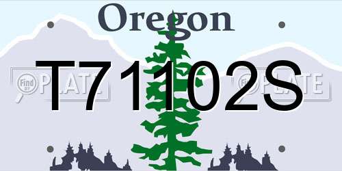 T71102S Oregon License Plate